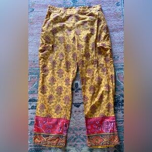 Sundance Floral Yellow and Red Pants